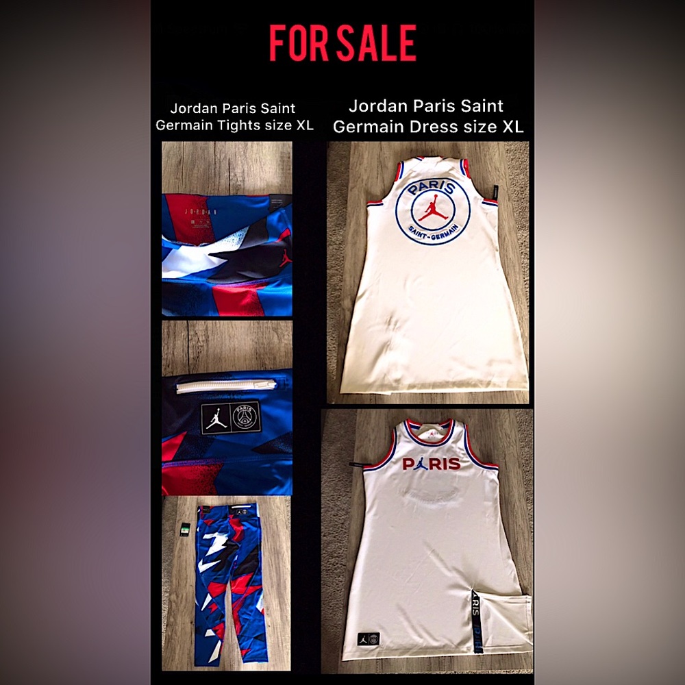 Jordan Paris Saint Germain Dress and Leggings Size XL (Read Details)
